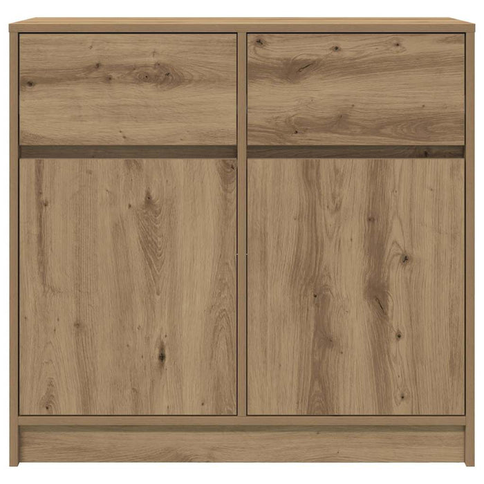Credenza con Cassetto Rovere Artigianale 80x34x76 cm Truciolato 861543
