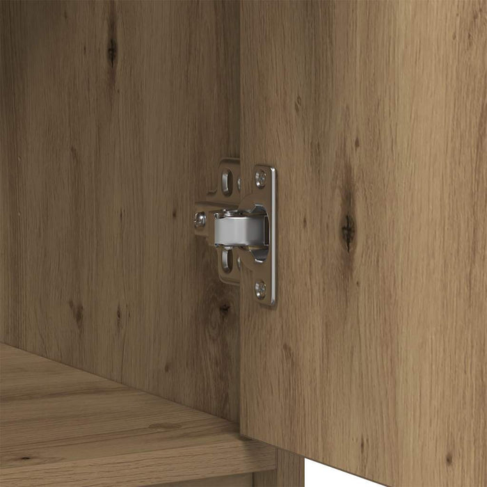 Credenza con Cassetto Rovere Artigianale 80x34x76 cm Truciolato 861543