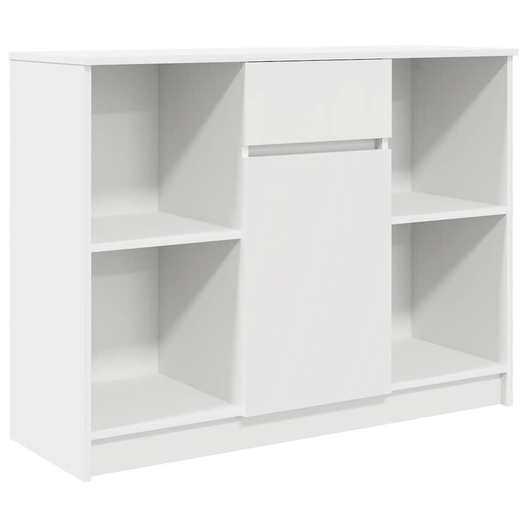 vidaXL Credenza con Cassetto Bianco 101x35x76 cm in Legno Multistrato