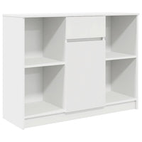Credenza con Cassetto-Buffet-Armadio da cucina Bianco 101x35x76 cm in Legno Multistrato