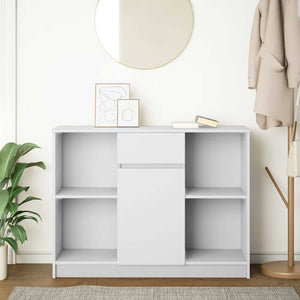 vidaXL Credenza con Cassetto Bianco 101x35x76 cm in Legno Multistrato