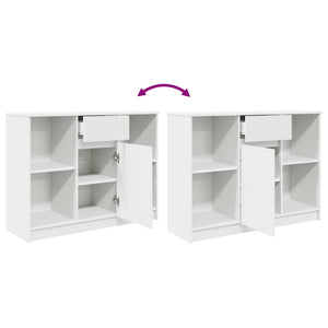 vidaXL Credenza con Cassetto Bianco 101x35x76 cm in Legno Multistrato
