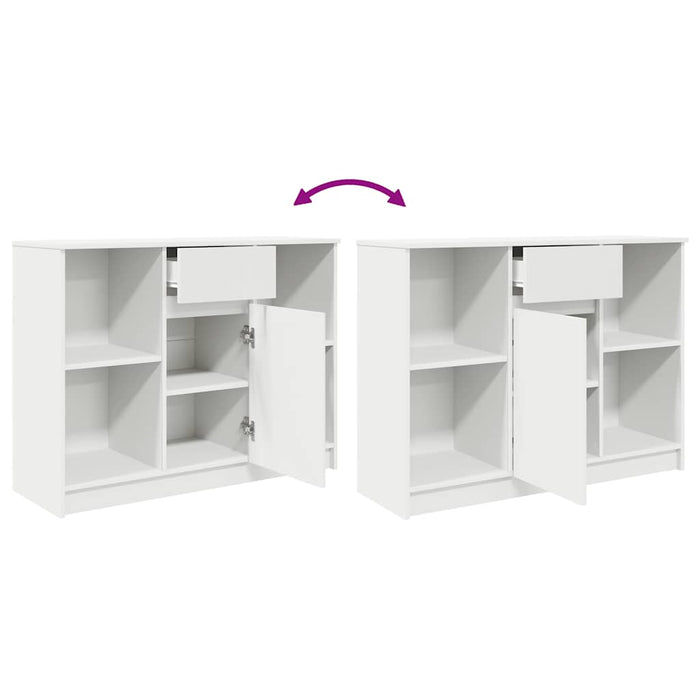 vidaXL Credenza con Cassetto Bianco 101x35x76 cm in Legno Multistrato