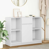 Credenza con Cassetto-Buffet-Armadio da cucina Bianco 101x35x76 cm in Legno Multistrato