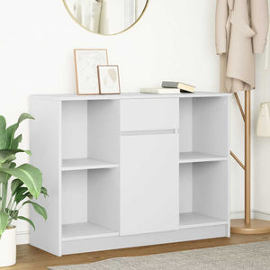 vidaXL Credenza con Cassetto Bianco 101x35x76 cm in Legno Multistrato
