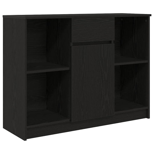 vidaXL Credenza con Cassetto Rovere Nero 101x35x76cm Legno Multistrato