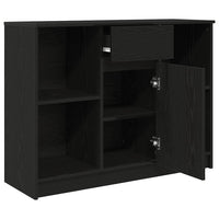 vidaXL Credenza con Cassetto Rovere Nero 101x35x76cm Legno Multistrato