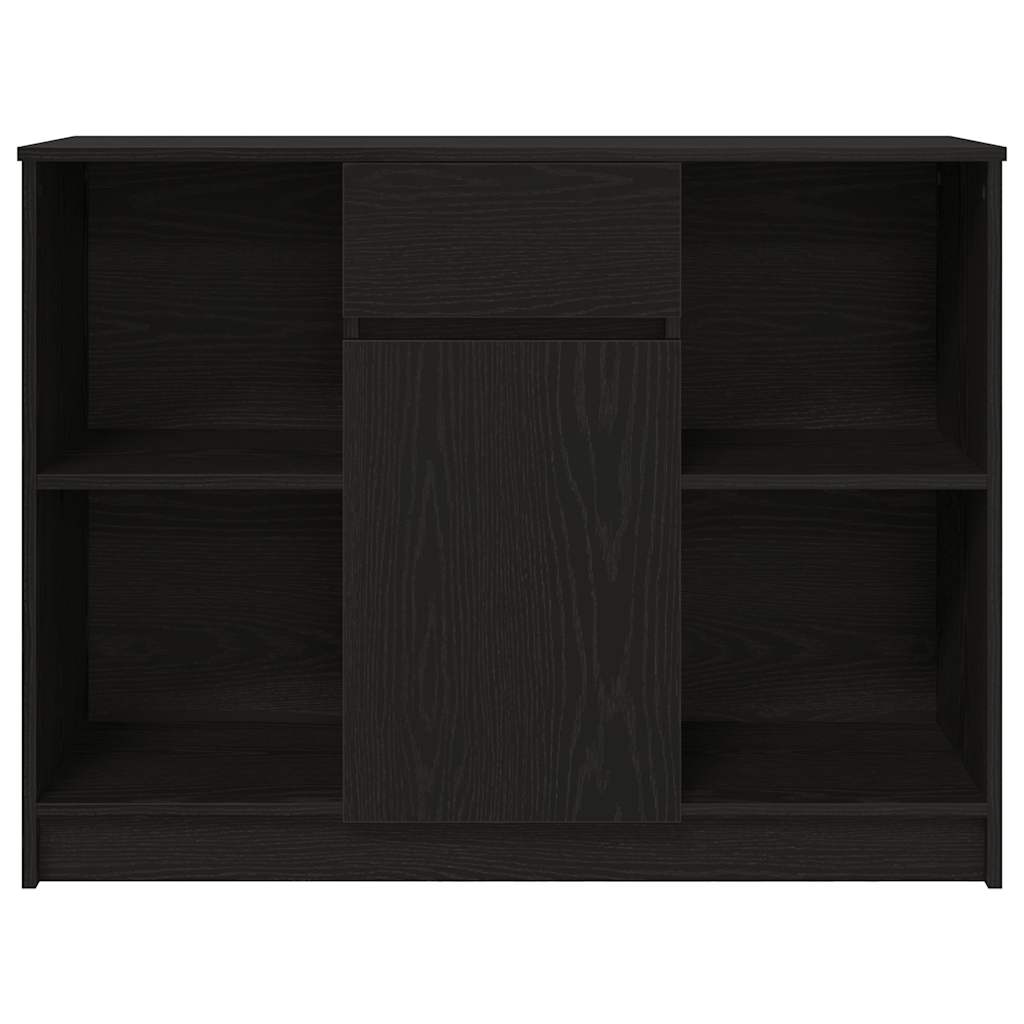 vidaXL Credenza con Cassetto Rovere Nero 101x35x76cm Legno Multistrato