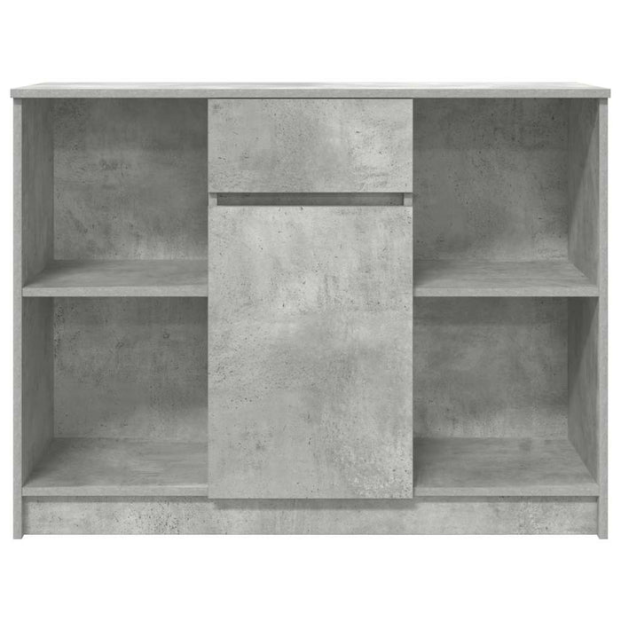 Credenza con Cassetto-Buffet-Armadio da cucina Grigio Cemento 101x35x76 cm in Truciolato