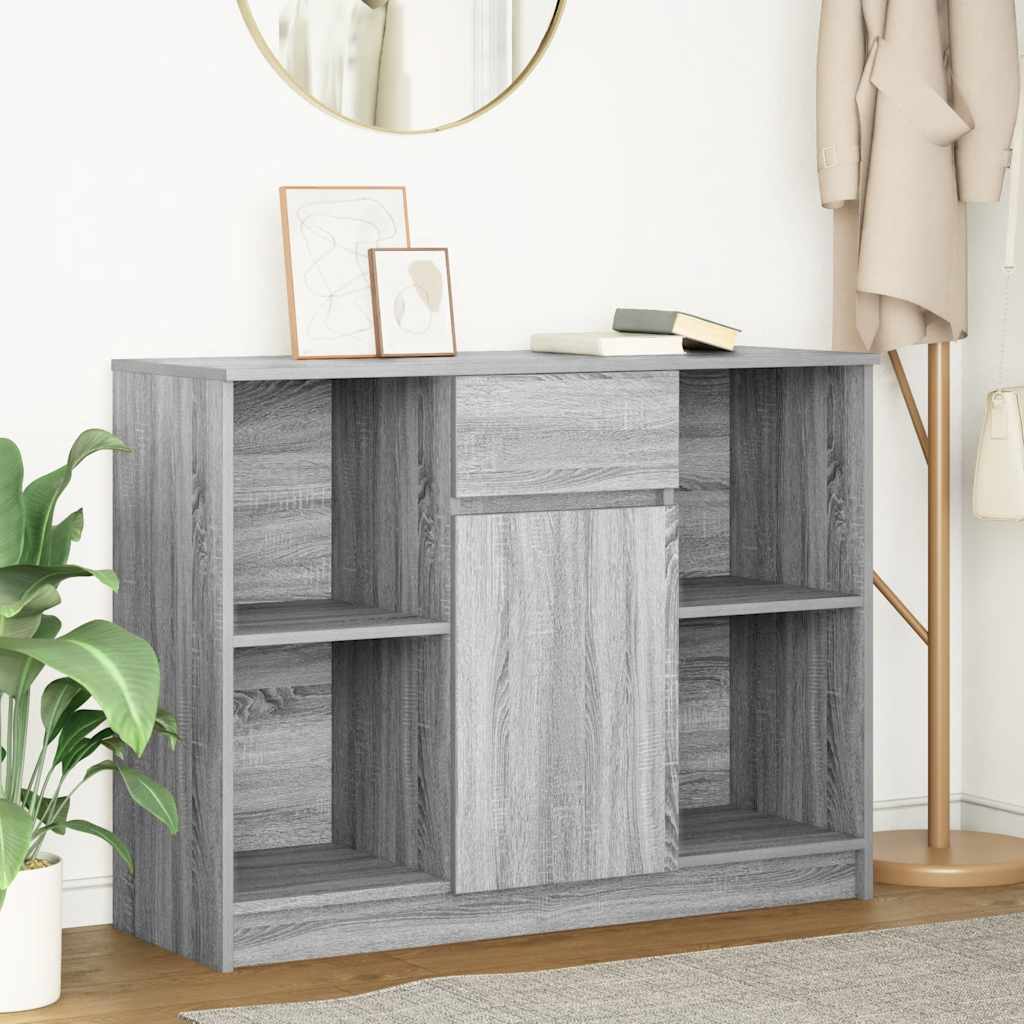 Credenza con Cassetto-Buffet-Armadio da cucina Grigio Sonoma 101x35x76 cm in Truciolato