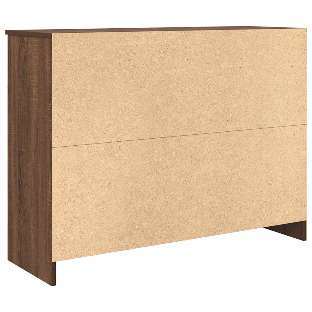 vidaXL Credenza con Cassetto Rovere Marrone 101x35x76 cm in Truciolato