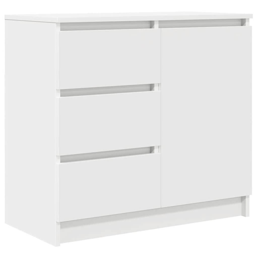 Credenza con Cassetto Bianco 71x35x65 cm in Legno Multistrato 861571
