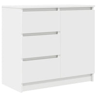 Credenza con Cassetto Bianco 71x35x65 cm in Legno Multistrato