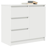 Credenza con Cassetto Bianco 71x35x65 cm in Legno Multistrato 861571