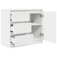 Credenza con Cassetto Bianco 71x35x65 cm in Legno Multistrato 861571