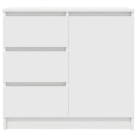 Credenza con Cassetto Bianco 71x35x65 cm in Legno Multistrato 861571
