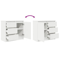 Credenza con Cassetto Bianco 71x35x65 cm in Legno Multistrato 861571