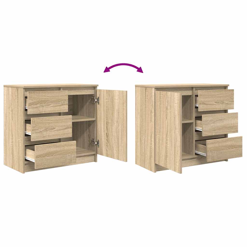 Credenza con Cassetto Rovere Sonoma 71x35x65 cm in Truciolato 861573