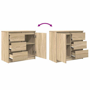 Credenza con Cassetto Rovere Sonoma 71x35x65 cm in Truciolato 861573