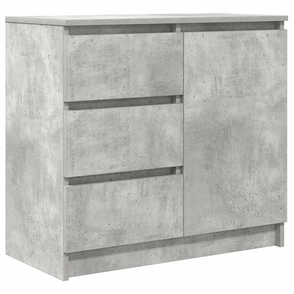 Credenza con Cassetto Grigio Cemento 71x35x65 cm in Truciolato 861574