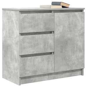 Credenza con Cassetto Grigio Cemento 71x35x65 cm in Truciolato 861574