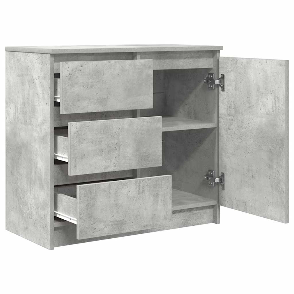 vidaXL Credenza con Cassetto Grigio Cemento 71x35x65 cm in Truciolato