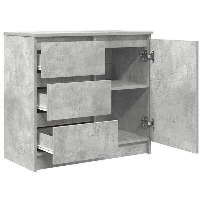 vidaXL Credenza con Cassetto Grigio Cemento 71x35x65 cm in Truciolato