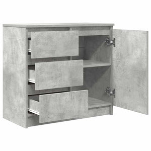 Credenza con Cassetto Grigio Cemento 71x35x65 cm in Truciolato 861574