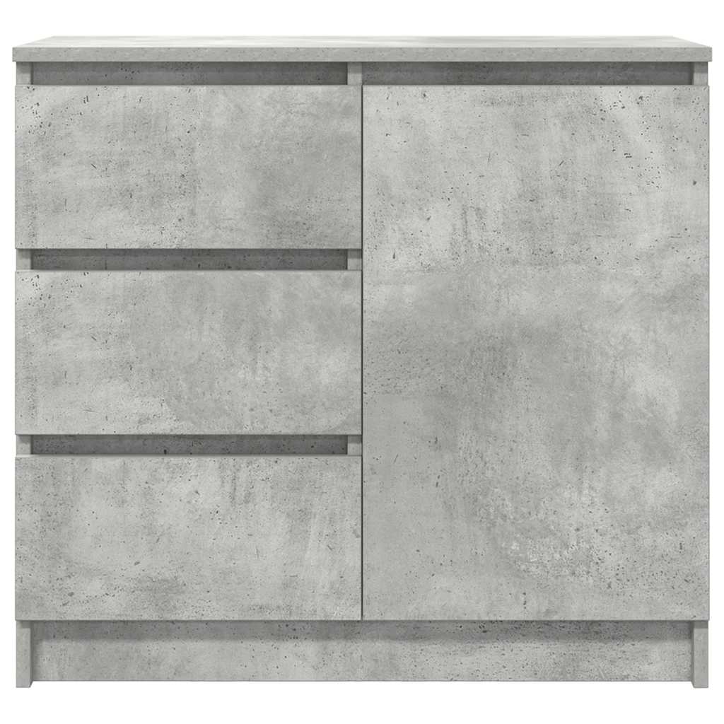 Credenza con Cassetto Grigio Cemento 71x35x65 cm in Truciolato 861574