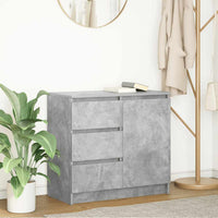 Credenza con Cassetto-Buffet-Armadio da cucina Grigio Cemento 71x35x65 cm in Truciolato 415608
