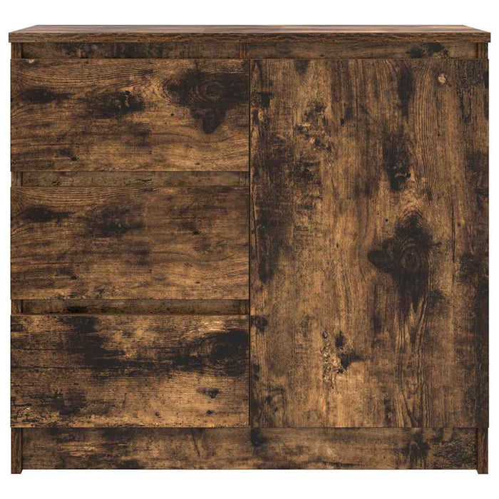 vidaXL Credenza con Cassetto Rovere Fumo 71x35x65 cm in Truciolato