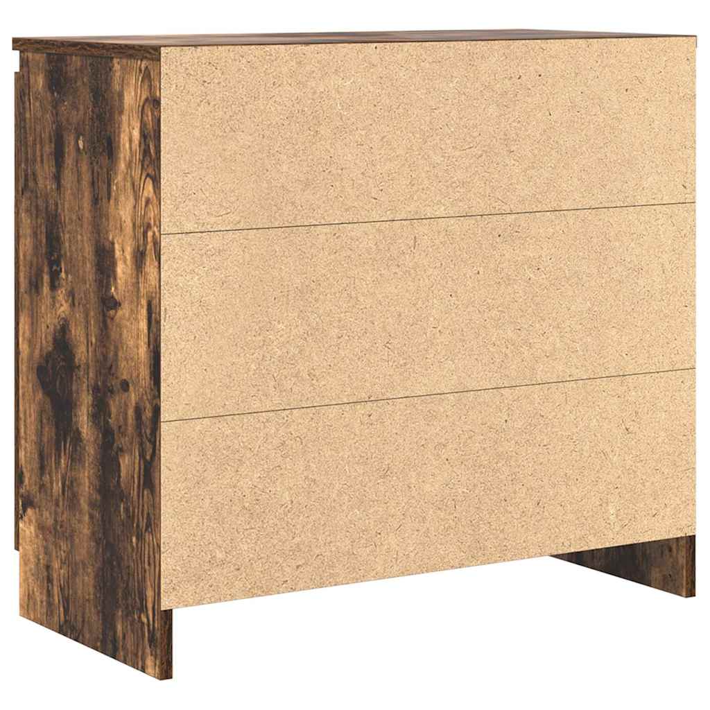 vidaXL Credenza con Cassetto Rovere Fumo 71x35x65 cm in Truciolato
