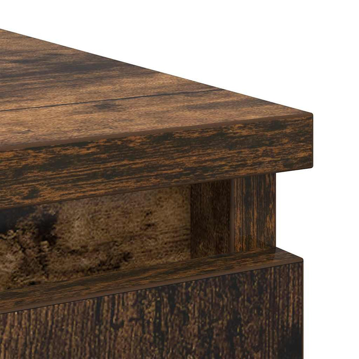 vidaXL Credenza con Cassetto Rovere Fumo 71x35x65 cm in Truciolato