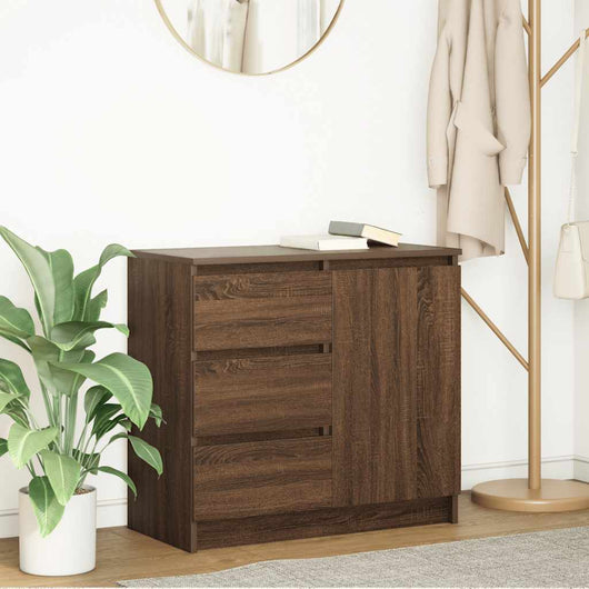 vidaXL Credenza con Cassetto Rovere Marrone 71x35x65 cm in Truciolato