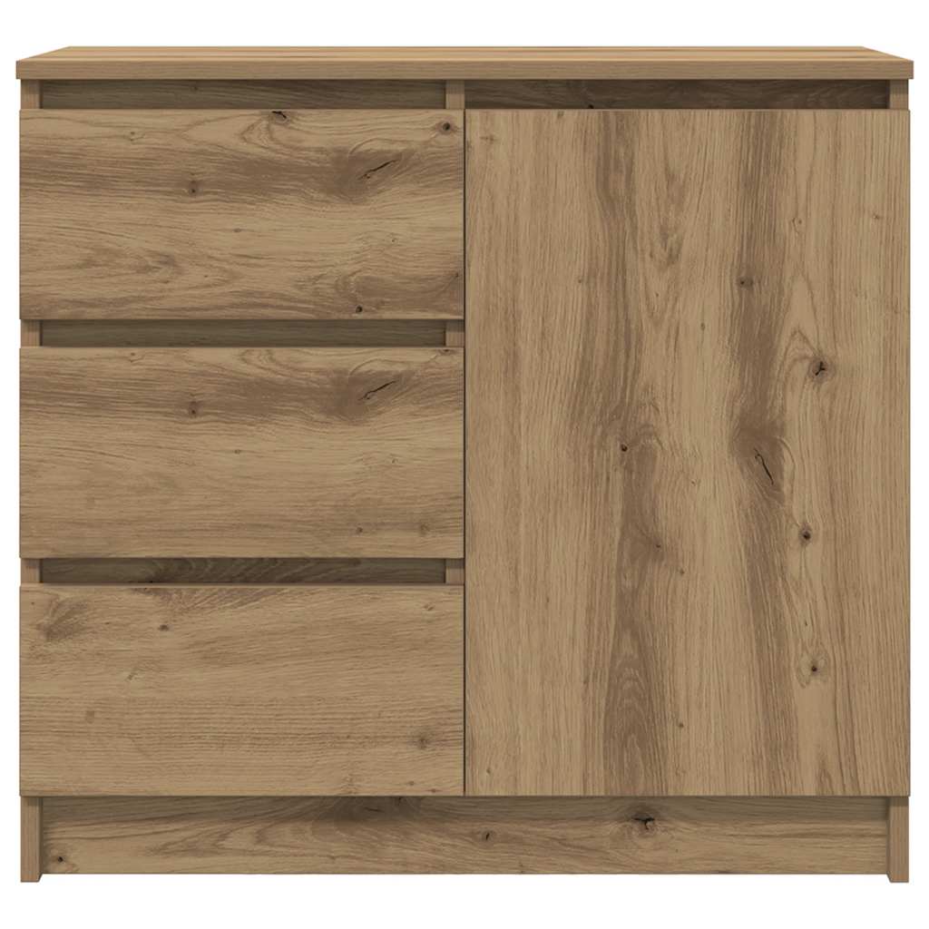 Credenza con Cassetto Rovere Artigianale 71x35x65 cm Truciolato 861579