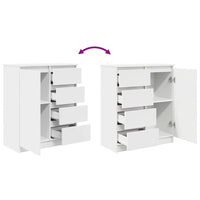 vidaXL Credenza con Cassetti Bianco 71x35x84 cm in Legno Multistrato