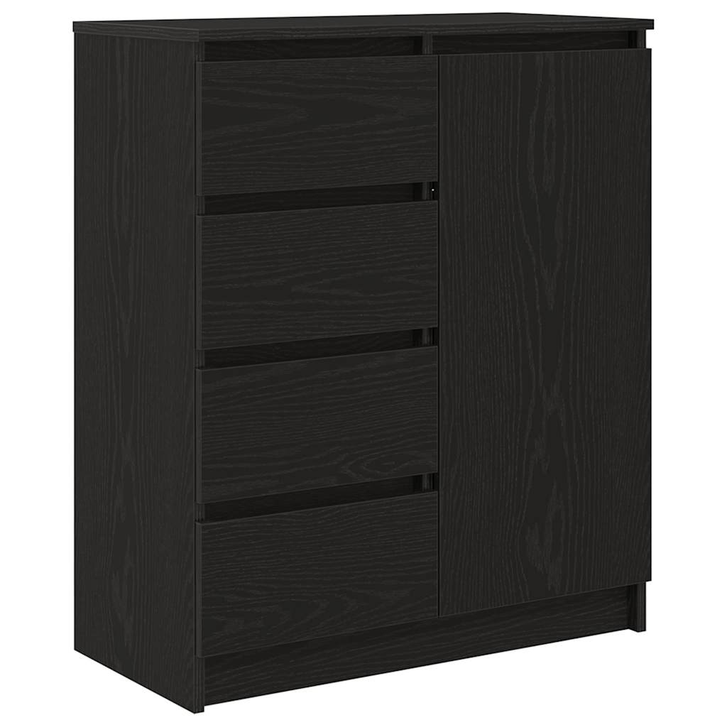 vidaXL Credenza con Cassetti Rovere Nero 71x35x84 cm Legno Multistrato