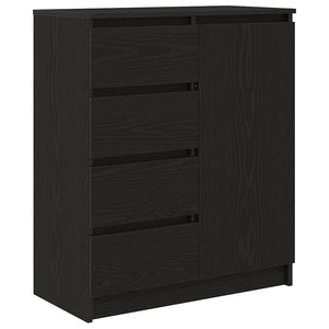 vidaXL Credenza con Cassetti Rovere Nero 71x35x84 cm Legno Multistrato