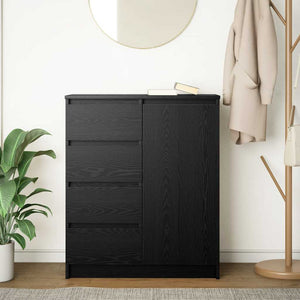 vidaXL Credenza con Cassetti Rovere Nero 71x35x84 cm Legno Multistrato