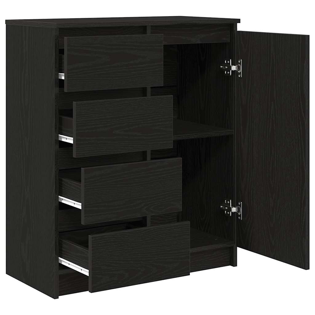 vidaXL Credenza con Cassetti Rovere Nero 71x35x84 cm Legno Multistrato
