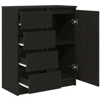 vidaXL Credenza con Cassetti Rovere Nero 71x35x84 cm Legno Multistrato