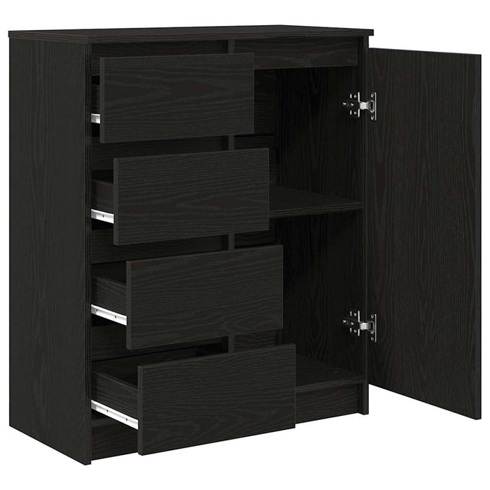 vidaXL Credenza con Cassetti Rovere Nero 71x35x84 cm Legno Multistrato