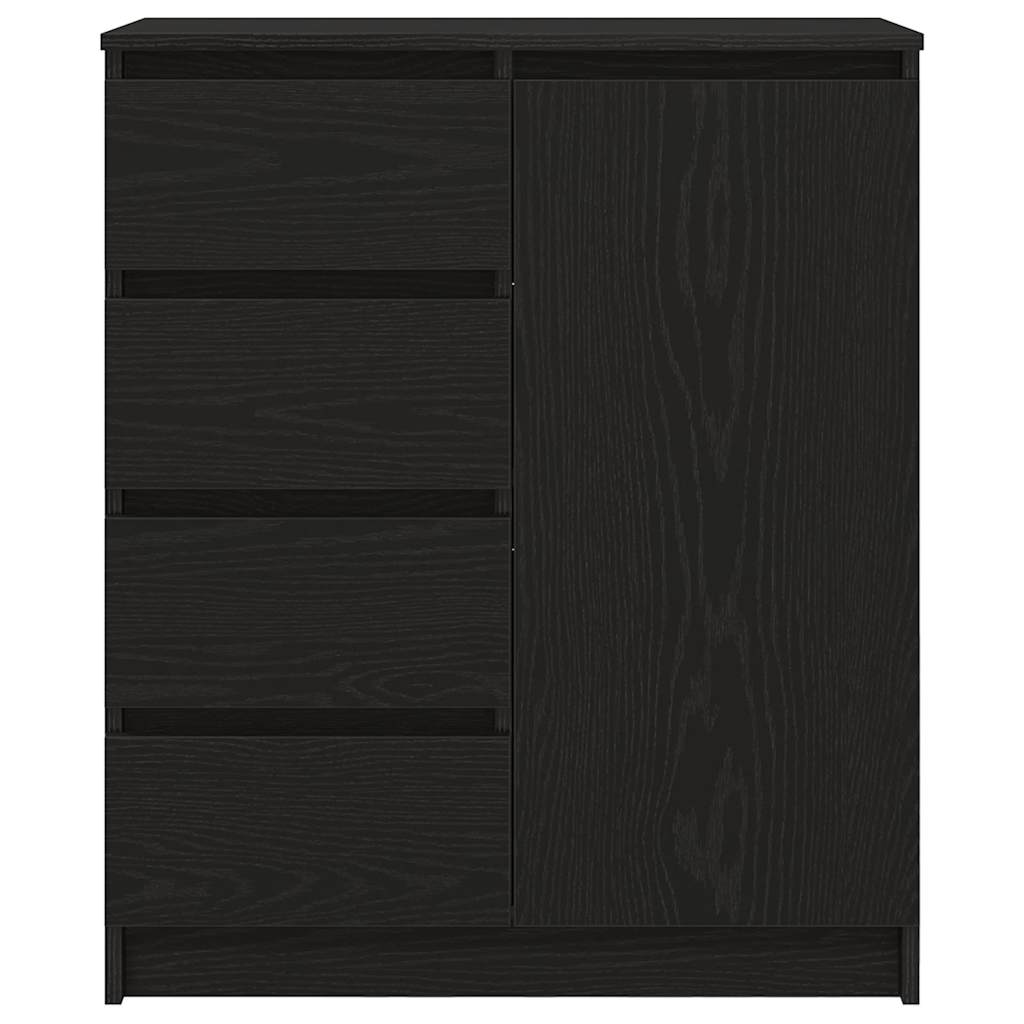 vidaXL Credenza con Cassetti Rovere Nero 71x35x84 cm Legno Multistrato