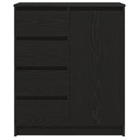 vidaXL Credenza con Cassetti Rovere Nero 71x35x84 cm Legno Multistrato