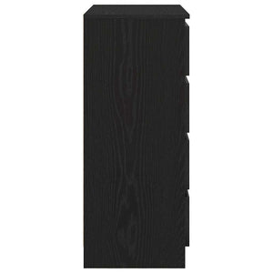 vidaXL Credenza con Cassetti Rovere Nero 71x35x84 cm Legno Multistrato