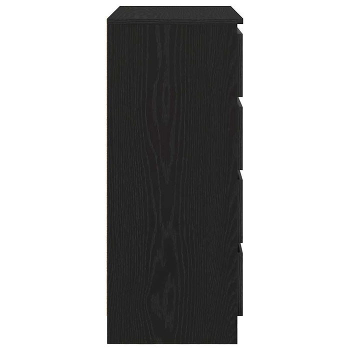 vidaXL Credenza con Cassetti Rovere Nero 71x35x84 cm Legno Multistrato