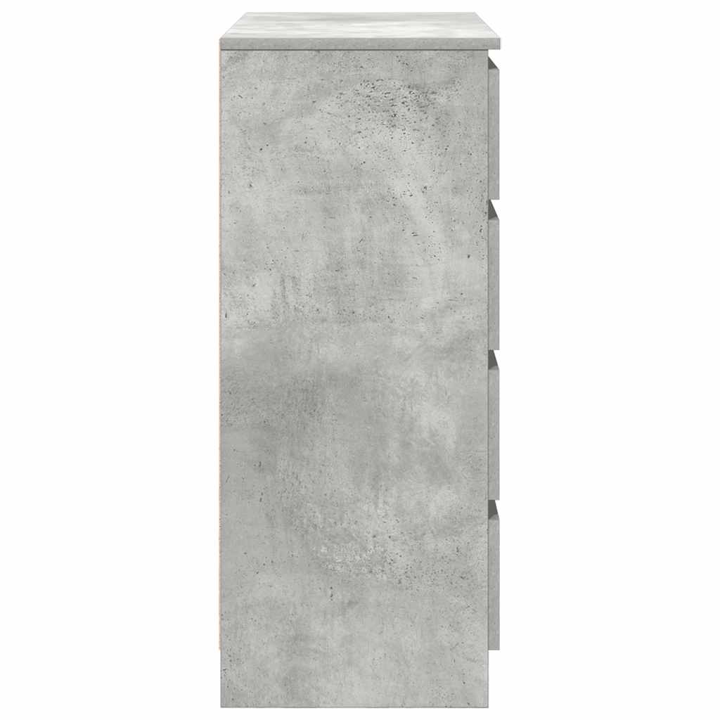 Credenza con Cassetti Grigio Cemento 71x35x84 cm in Truciolato 861583