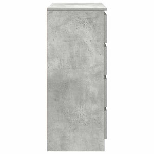 Credenza con Cassetti Grigio Cemento 71x35x84 cm in Truciolato 861583