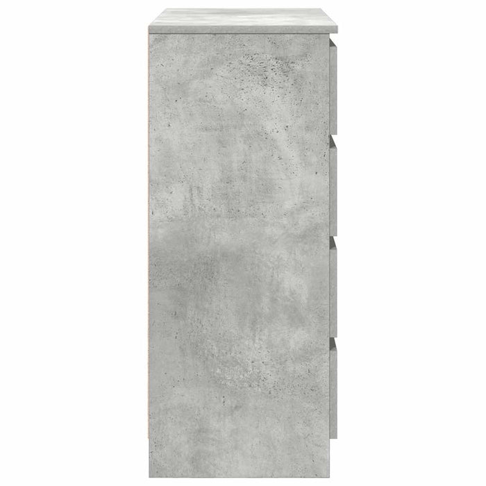 Credenza con Cassetti Grigio Cemento 71x35x84 cm in Truciolato 861583