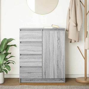 Credenza con Cassetti Grigio Sonoma 71x35x84 cm in Truciolato 861585